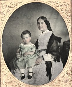Mor og barn, ca. 1860. av Unbekannt