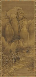 Mountain Hamlet etter Snow, Ming eller Qing-dynastiet, 1600-tallet. av Unbekannt