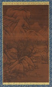 Fjell og bekker etter snørydding, i stil med Guo Xi, Ming-dynastiet, 1400-tallet. av Unbekannt