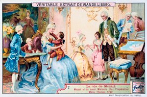 Mozart i en alder av syv foran keiserinne Maria Theresa, 1763. 1906 av Unbekannt