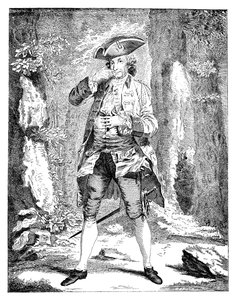 Mr Woodward i Mercutios karakter, 1753 av Unbekannt