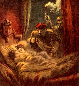 Mordet på de små prinsene, 1483, c1850 av Unbekannt