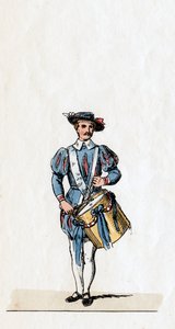Musiker, kostymedesign for Shakespeares skuespill, Henry VIII, 1800-tallet av Unbekannt