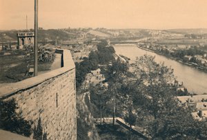 Namur. Tourelle des Guetteurs og sammenløpet av Sambre og Meuse, c1900 av Unbekannt