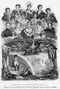 Napoleon Bonaparte og hans familie, 1840 av Unbekannt