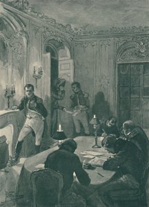 Napoleon dikterer til sine sekretærer, 1896 av Unbekannt