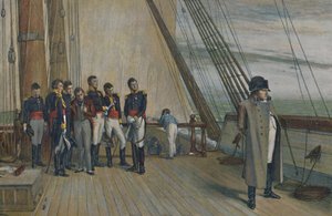 Napoleon om bord på H.M.S. Bellerophon, juli 1815, 1896. av Unbekannt