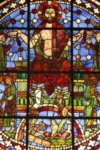 Nasjonalmuseet for franske monumenter. Den eldgamle kirken Cordeliers, Chateauroux. Glassmalerier fra den siste dommen, Paris, Frankrike av Unbekannt
