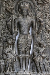 Nasjonalmuseet i India, Delhi. Vishnu. Pala, 9.-10. århundre e.Kr. Øst-India. Stein. Detalj. India. av Unbekannt
