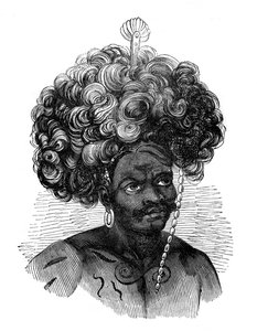 Innfødt av Papua-øyene, 1848 av Unbekannt