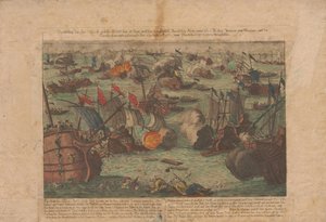 Sjøslag mellom den russiske og osmanske flåten i Svartehavet 28. og 29. juni 1788, 1788. av Unbekannt
