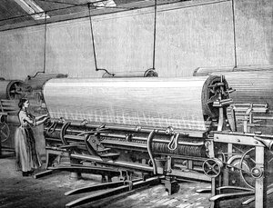 Nettvevstol i Stuarts-fabrikken, c1880 av Unbekannt