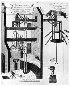 Newcomens dampmaskin for drenering minus, 1956 av Unbekannt