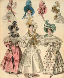 Nyeste mote fra London og Paris, c1830-c1840 av Unbekannt