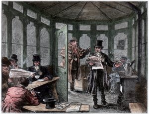 Newley reiste ly og forfriskningshus for drosjemenn, c1820-1870 av Unbekannt