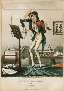 Niccolo Paganini - karikatur av Unbekannt