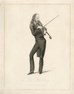 Niccolo Paganini - portrett av Unbekannt