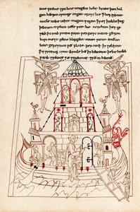 Noahs ark i form av et vikingskip med dragestav, 900-tallet av Unbekannt