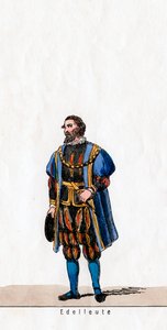 Adelsmann, kostymedesign for Shakespeares skuespill, Henry VIII, 1800-tallet av Unbekannt