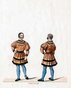 Adelsmann, kostymedesign for Shakespeares skuespill, Henry VIII, 1800-tallet av Unbekannt