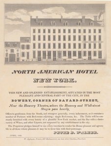 North American Hotel, New York, april 1832. av Unbekannt