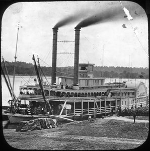 Northern Line Packet Company paddle steamer Lake Superior, USA, c1870s av Unbekannt