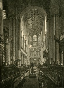 Norwich katedral. The Choir, Looking East, 1898. av Unbekannt