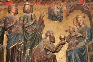 Notre Dame de Paris katedralskulptur: Epiphany, Paris, Frankrike av Unbekannt