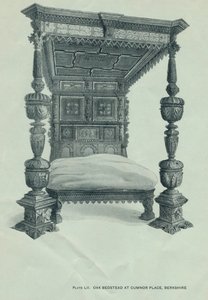 Eik sengested på Cumnor Place, Berkshire, 1915 av Unbekannt