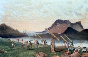 Observerer en total solformørkelse, 1851 1857 av Unbekannt