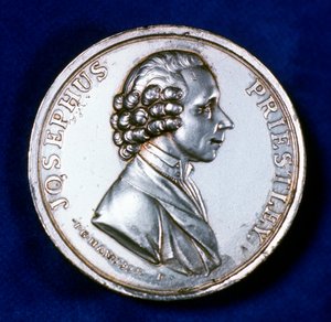 Forsiden av minnemedaljen for Joseph Priestley 1733-1804, 1803 av Unbekannt