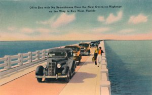 Off to Sea without Seasickness, New Overseas Highway til Key West, Florida, c1940-tallet av Unbekannt