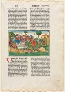 Offer av påskelammet fra den tyske bibelen utgitt av Anton Koberger, Nürnberg, 1483. av Unbekannt