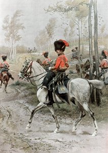 Offiser for husarer, 1889 av Unbekannt