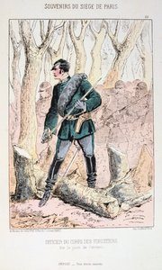 Offiser for Corps of Foresters, Siege of Paris, Fransk-prøyssisk krig, 1870-1871. av Unbekannt