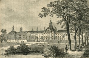 Old Bethlehem Hospital, Moorfields ca 1750, c1872. av Unbekannt