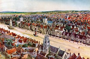 Gammel Cheapside, ca 1580, c1900-1920 av Unbekannt