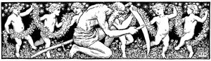 Old Father Time skjerper ljåen sin, 1891 av Unbekannt