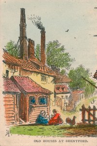 Gamle hus i Brentford, 1800-tallet av Unbekannt
