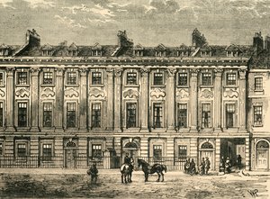 Gamle hus i Great Queen Street, South Side, 1850, 1881. av Unbekannt