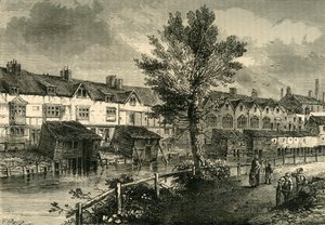 Gamle hus i London Street, Dockhead, ca 1810, c1878. av Unbekannt