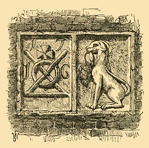 Gammelt tegn på hunden og anda., c1878. av Unbekannt