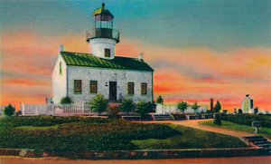 Old Spanish Lighthouse, bygget 1850. San Diego, California, c1941 av Unbekannt