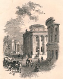 Gamle rådhuset og kommersielle bygninger, Leeds, 1800-tallet av Unbekannt