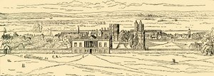 Gammel utsikt over Greenwich Palace. Etter Hollar., c1878. av Unbekannt