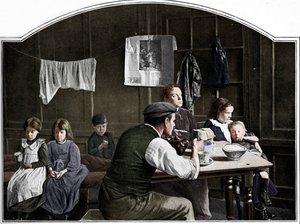 Gammelt rom i Slumland, London, c1900 1901 av Unbekannt