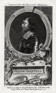 Oliver Cromwell, Lord Protector of England, 1750 av Unbekannt