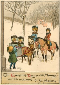 Juledag om morgenen, med komplimentene til St. Nicholas, 1883. av Unbekannt