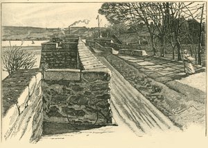 On the Walls of Berwick, Looking Across the Tweed, 1898. av Unbekannt
