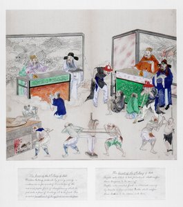 Et av et sett med malerier av de ti domstolene i helvete, Qing-dynastiet, Kina, c1800-1849 av Unbekannt